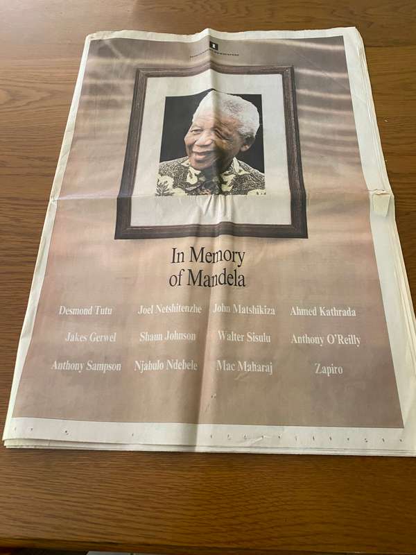 `In Memory of Mandela` newspaper supplement